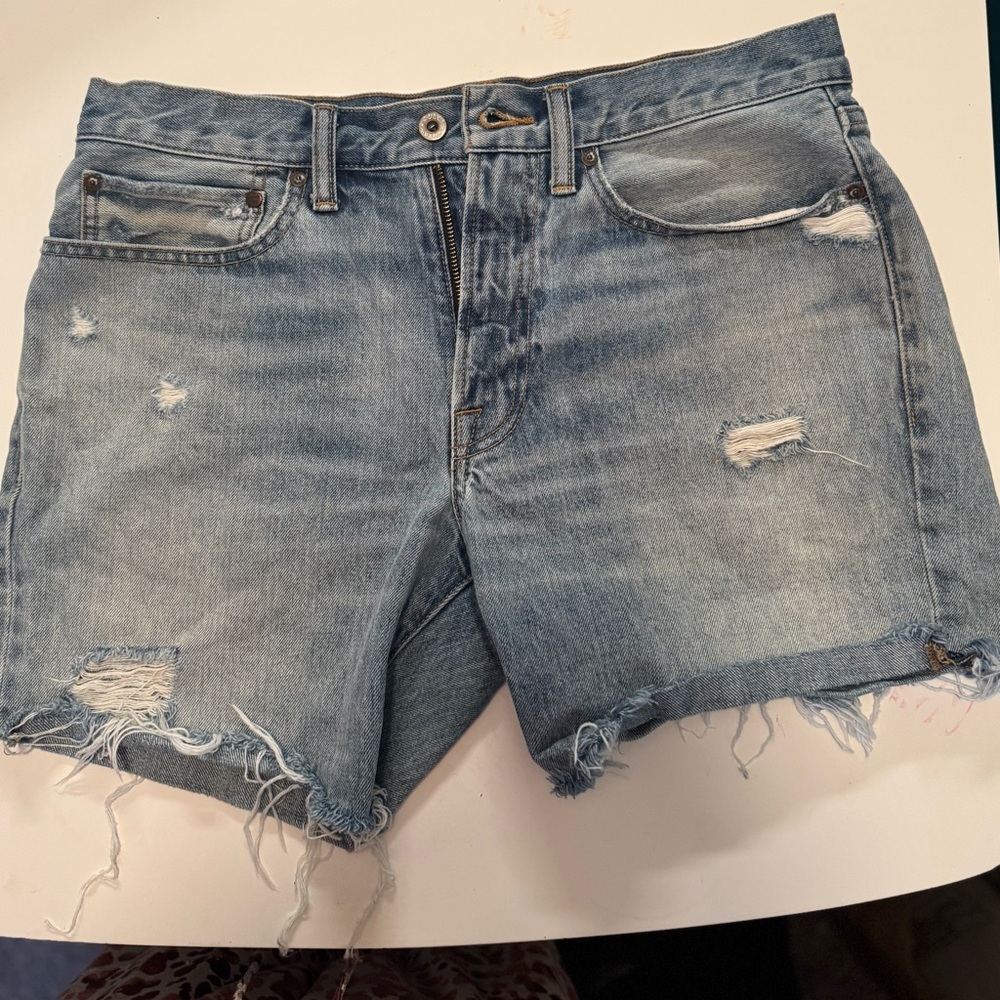 Lucky Brand Light Blue Distressed Cut off Jean Shorts - Picture 2 of 7